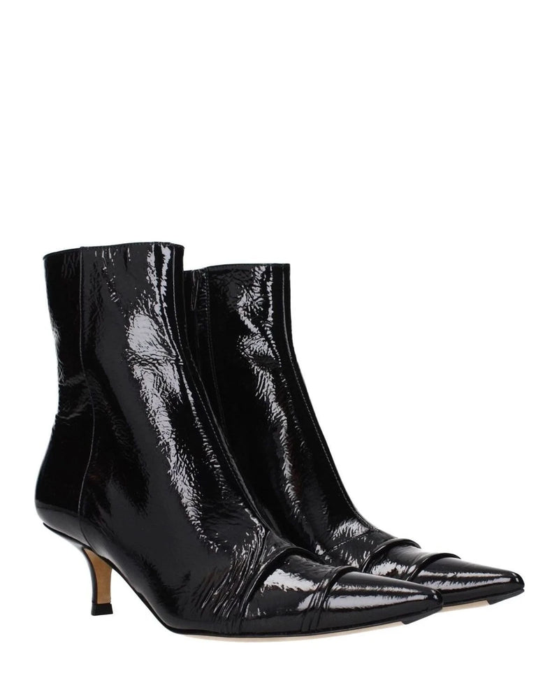 Maison Margiela Black Leather Ankle Boots Boots