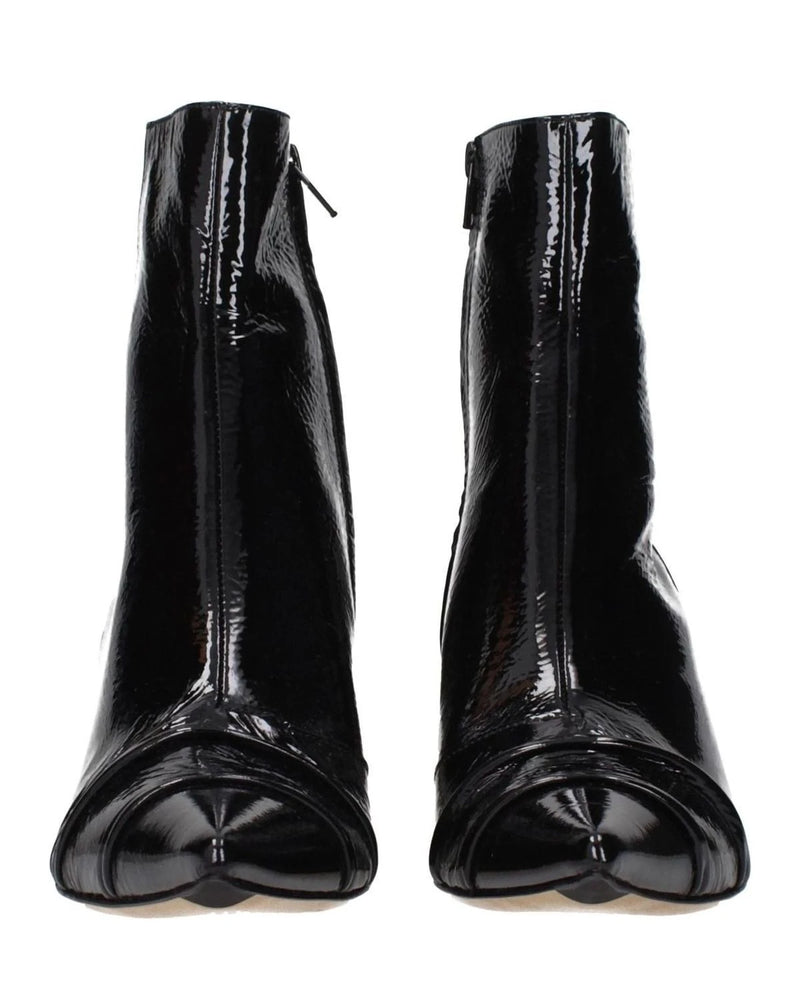 Maison Margiela Black Leather Ankle Boots Boots