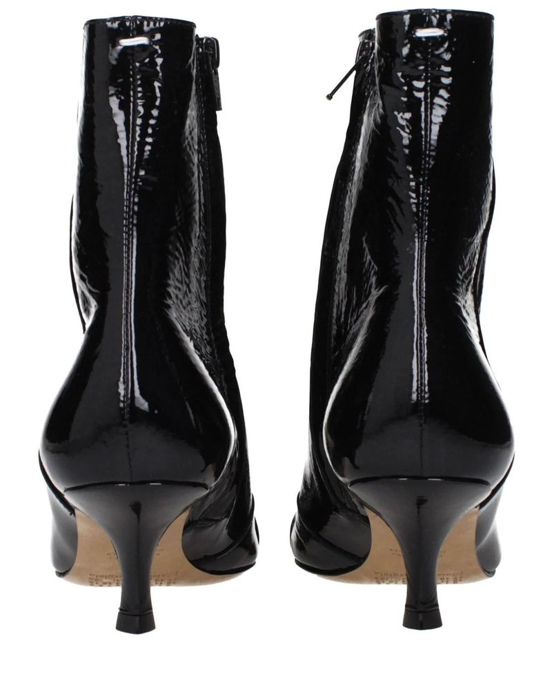 Maison Margiela Black Leather Ankle Boots Boots