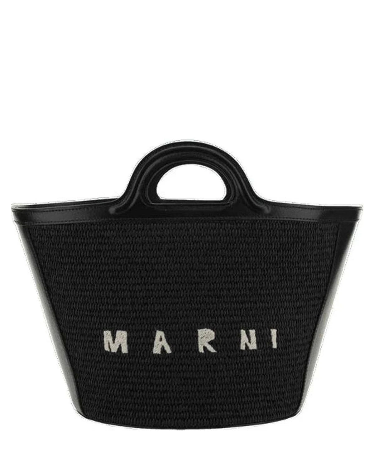 Marni Black Cotton Shoulder Bag