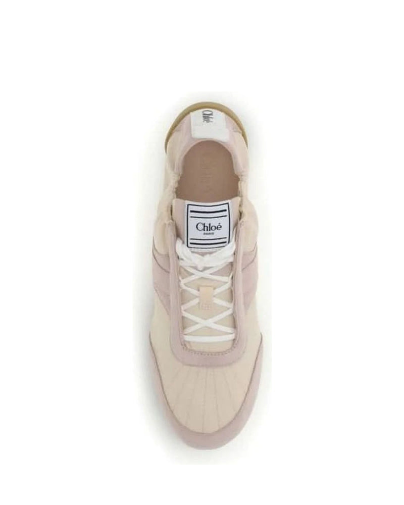 Chloé Beige Nylon Athletic Sneakers Sneakers
