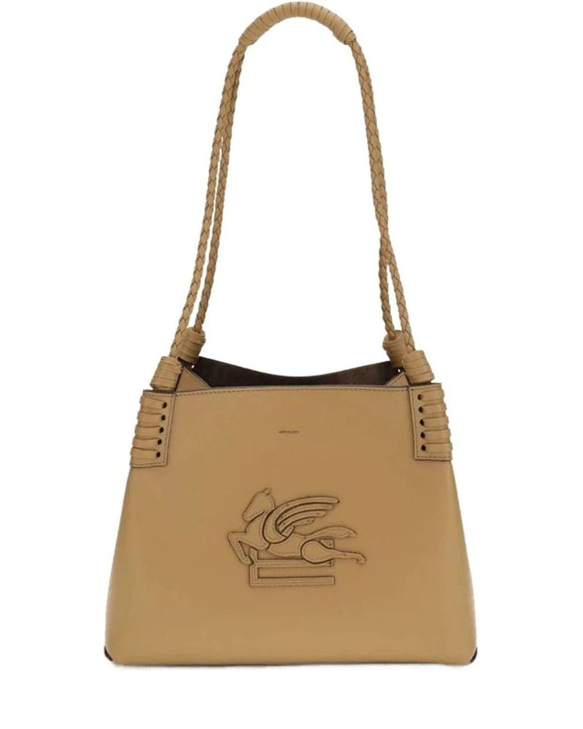 Etro Beige Calf Leather Bos Taurus Shoulder Bag Shoulder Bags