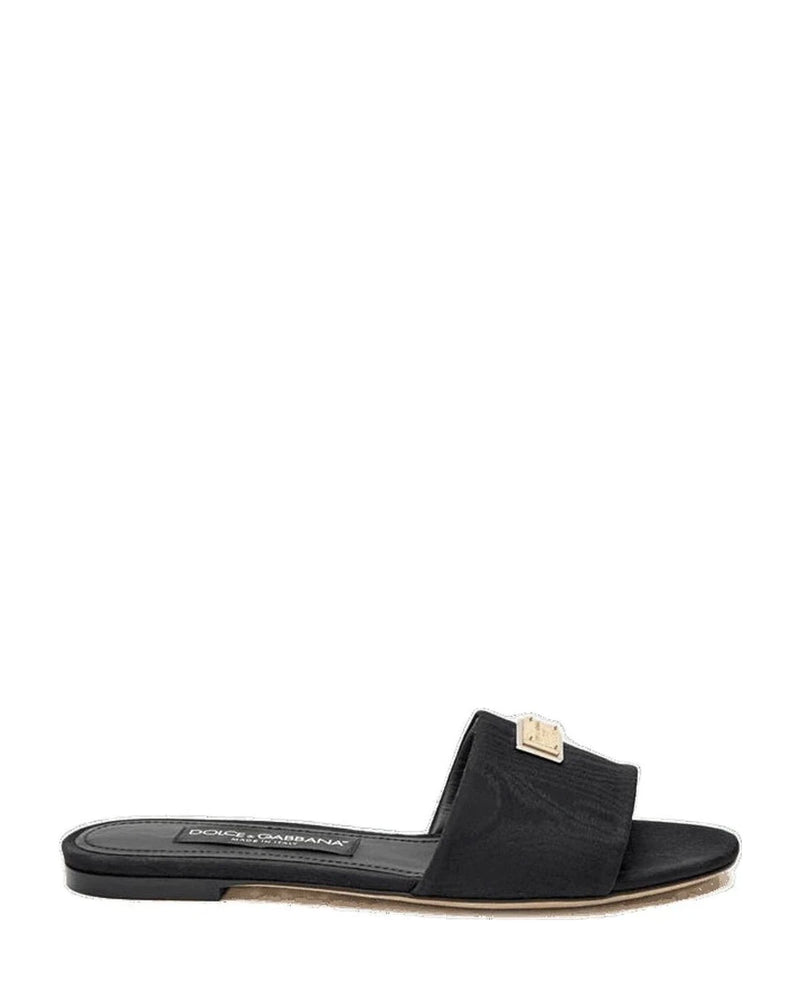 Dolce & Gabbana Black Polyester Slippers Slippers