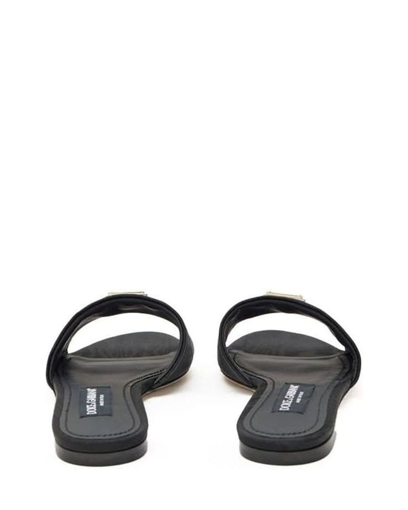 Dolce & Gabbana Black Polyester Slippers Slippers