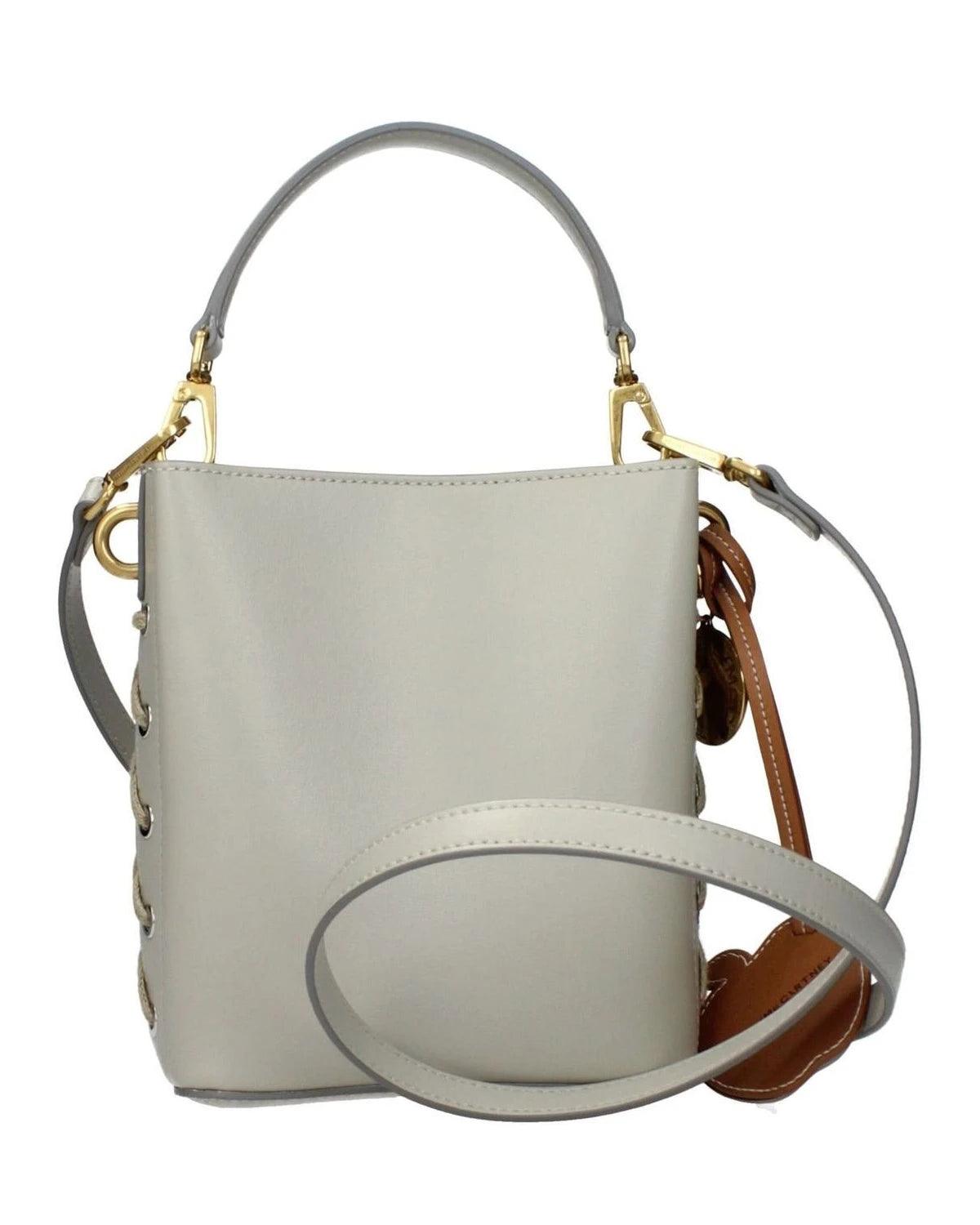 Stella Mccartney Gray Leather Handbag Handbags