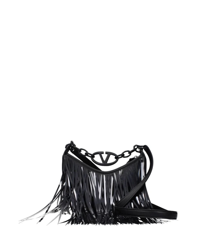 Valentino Garavani Black Leather Handbag Shoulder Bags