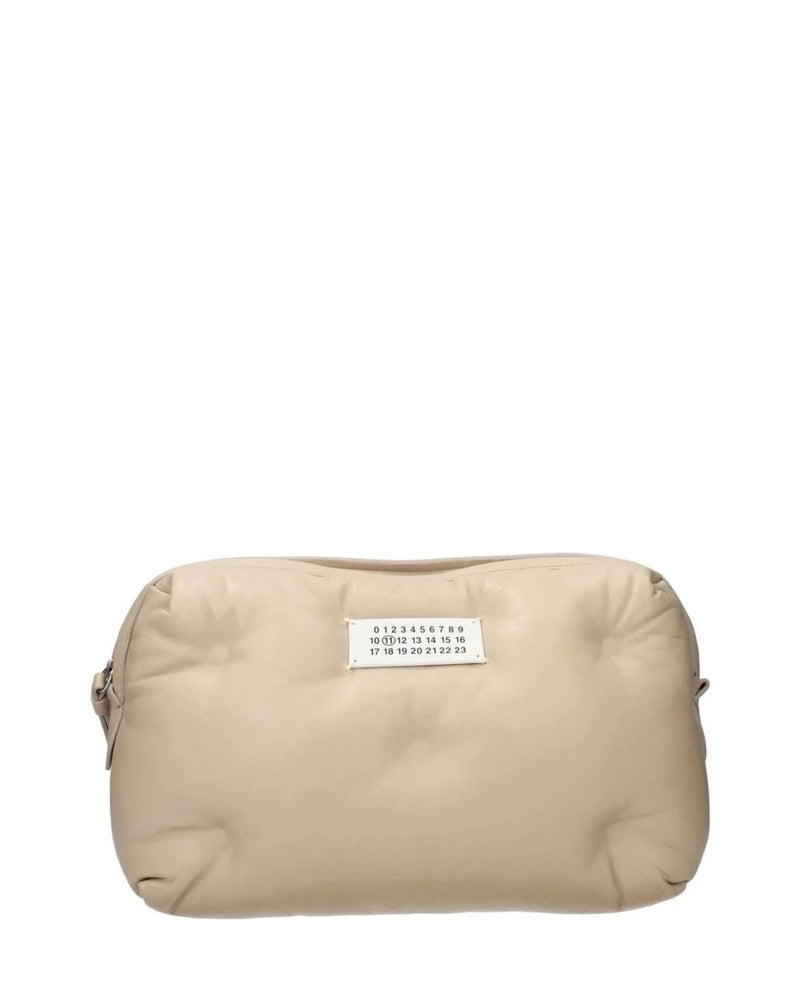 Maison Margiela Beige Leather Clutch Bag Clutch Bags