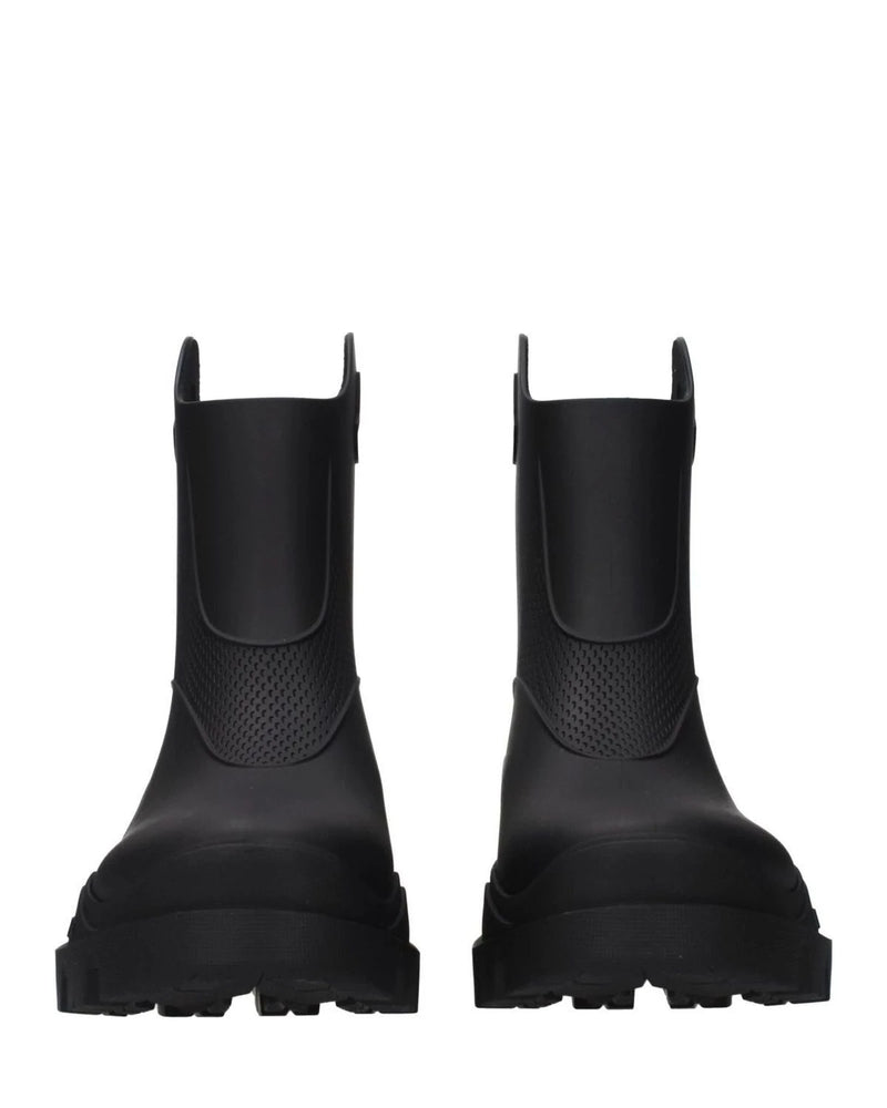 Moncler Black Cotton Ankle Boots Boots