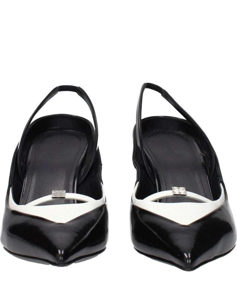 Givenchy Black Leather Wedge Sandals Sandals