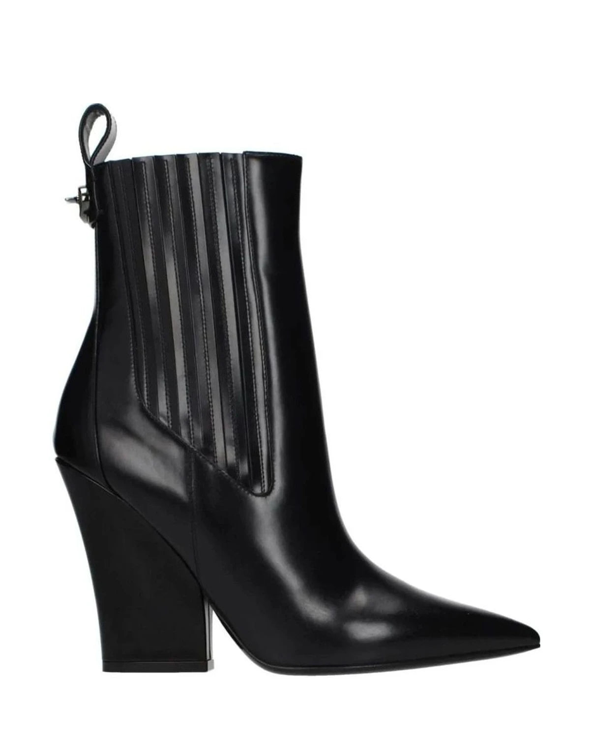 Valentino Garavani Black Leather Ankle Boots Boots