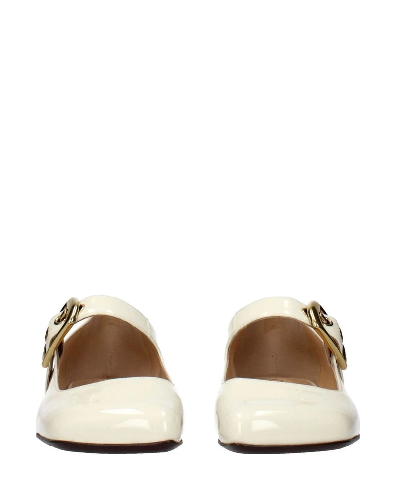 Chloé Beige Leather Ballet Flats Flats