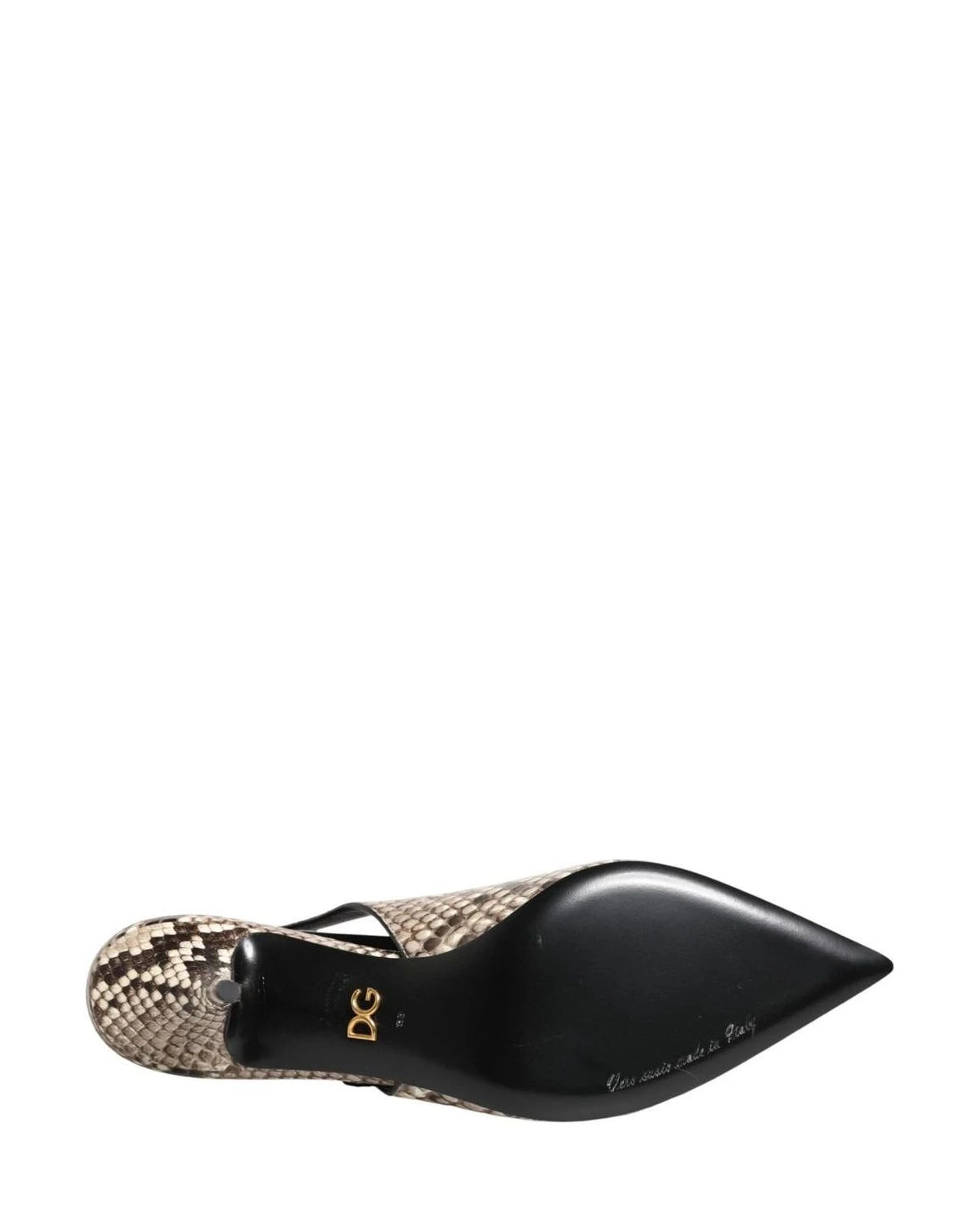 Dolce & Gabbana Multicolor Leather Heels Slingback Shoes Heels
