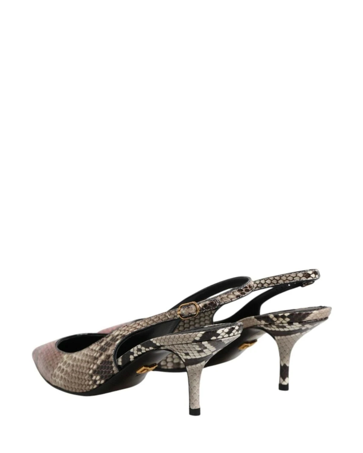 Dolce & Gabbana Multicolor Leather Heels Slingback Shoes Heels