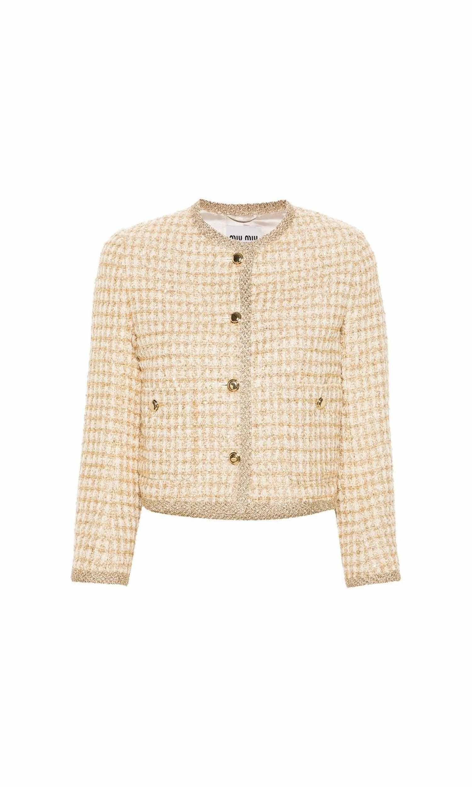 Miu Miu Check Lamé Jacket