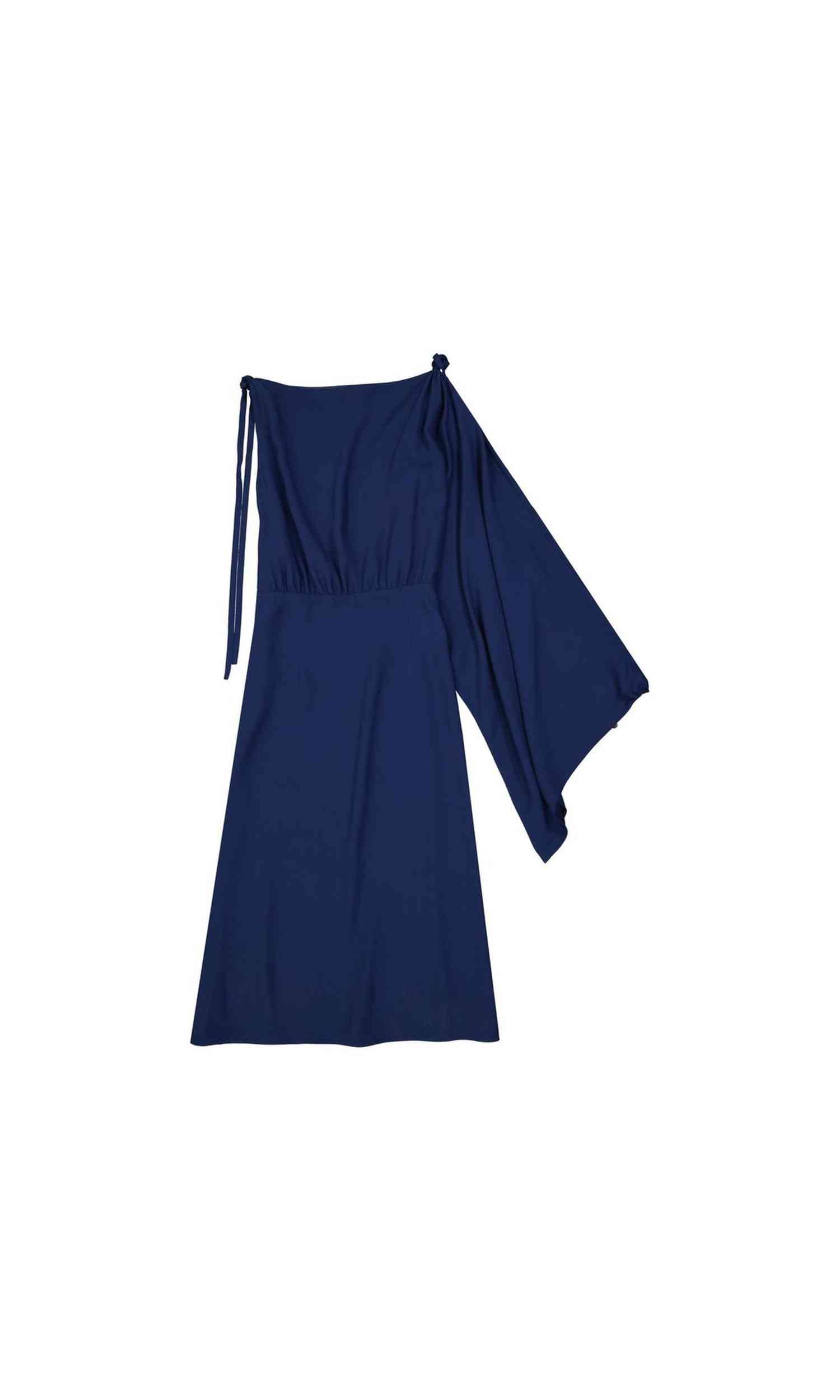 Prada Flared One Sleeve Midi Dress