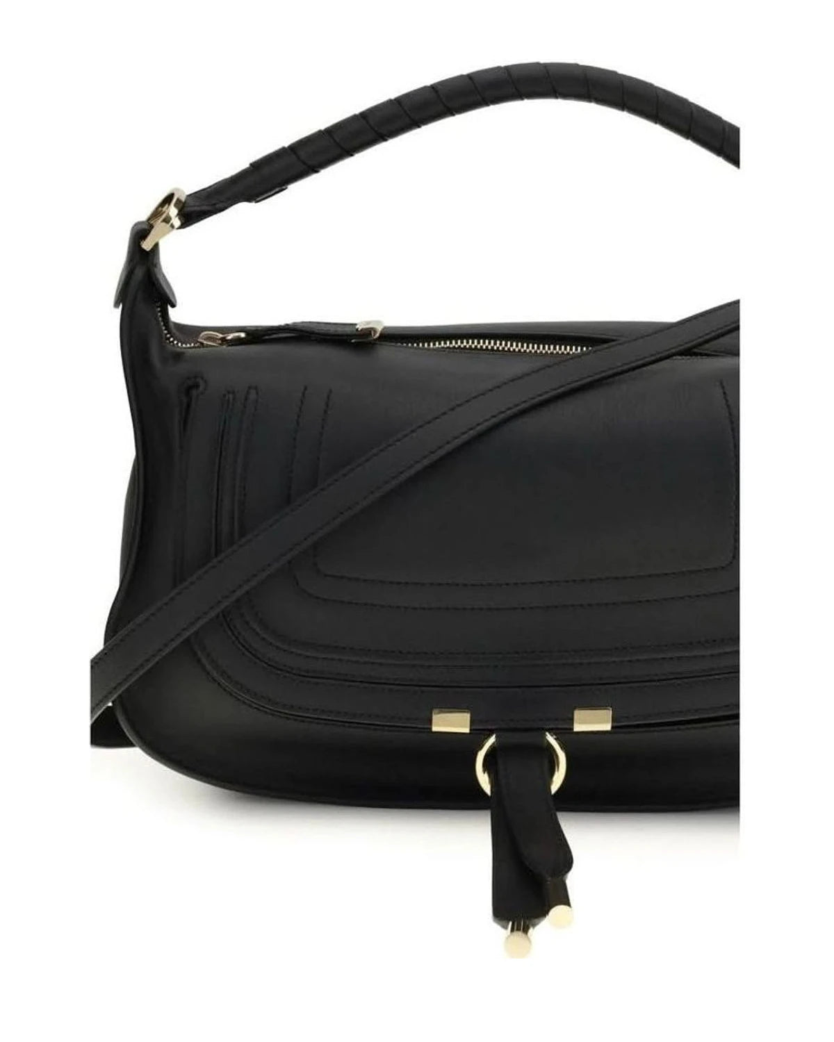 Chloé Black Calf Leather Bos Taurus Shoulder Bag Shoulder Bags