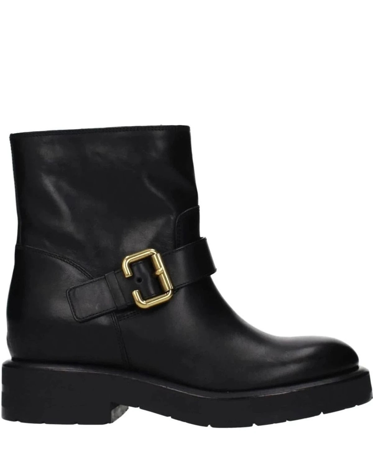 Chloé Black Leather Ankle Boots Boots