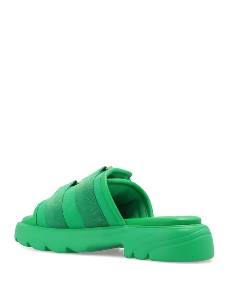 Bottega Veneta Nylon Slides Flats
