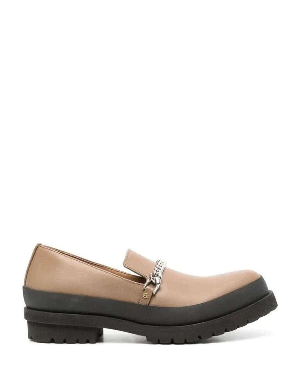 Stella Mccartney Brown Leather Vegan Slip On Loafers Flats