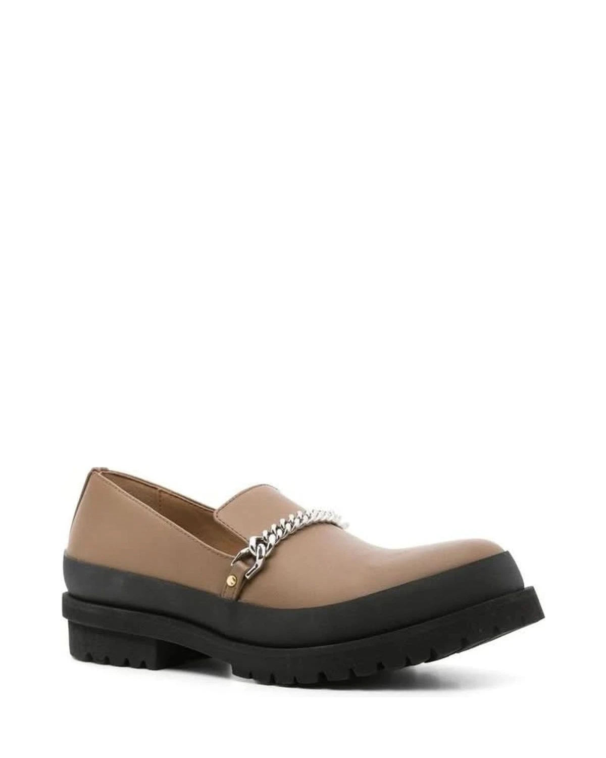 Stella Mccartney Brown Leather Vegan Slip On Loafers Flats