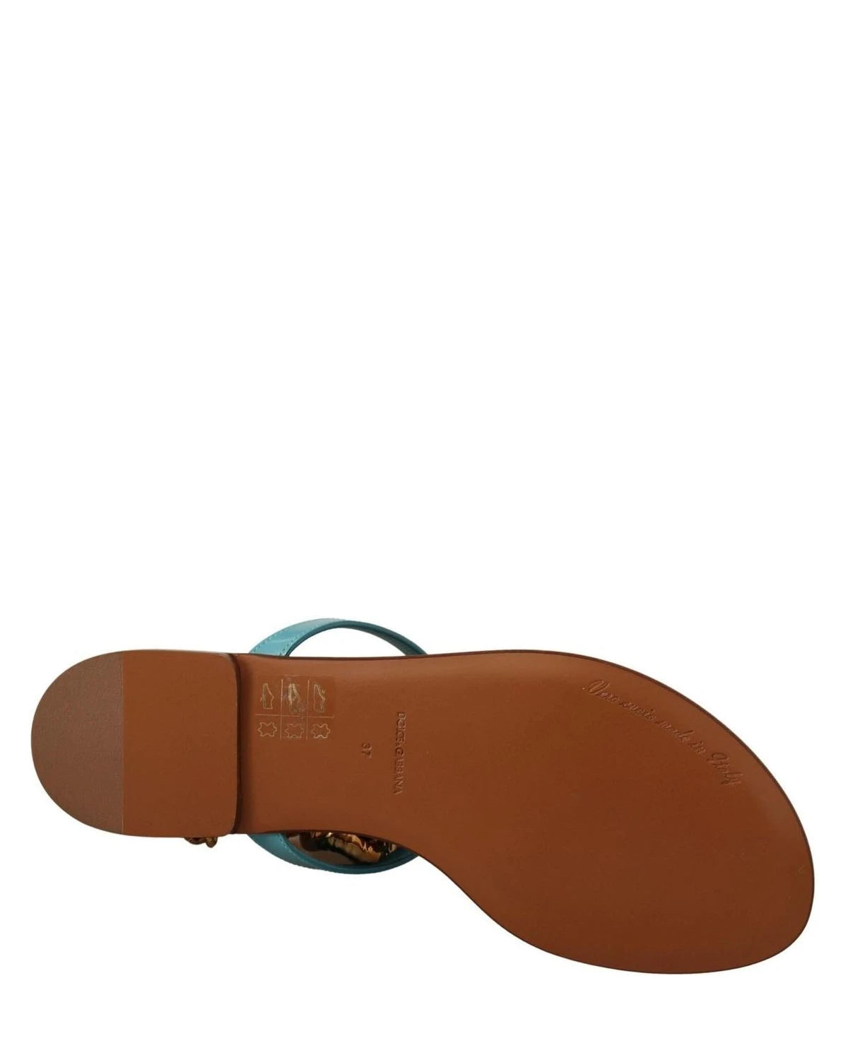 Dolce & Gabbana Leather Devotion Flats Sandals Sandals