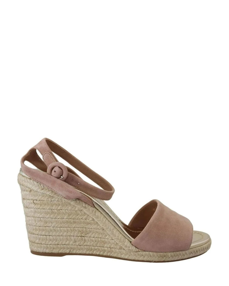 Prada Pink Suede Leather Ankle Strap Sandals Sandals