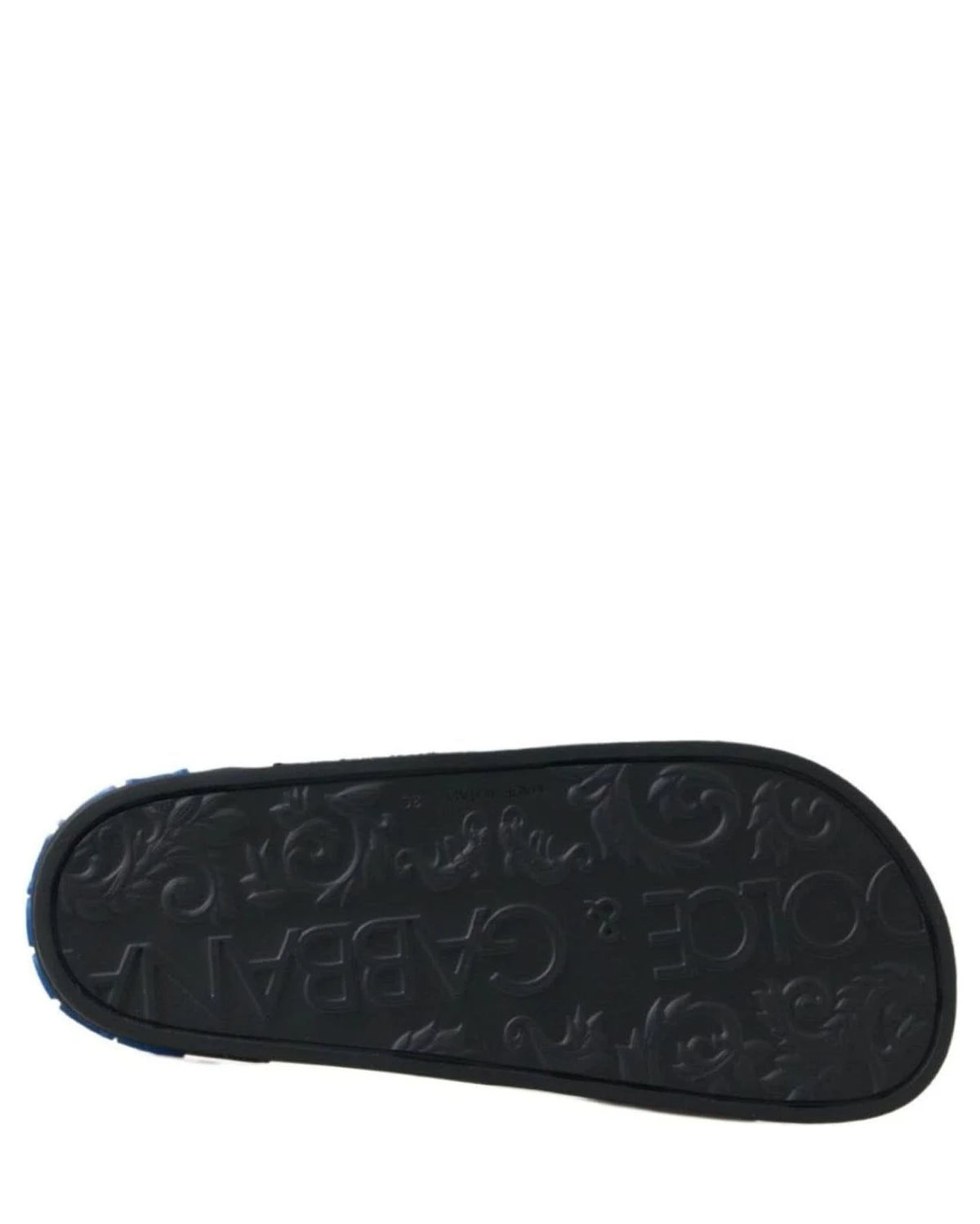 Dolce & Gabbana Black Slides Sandals Beach Saint Barth Shoes Flats