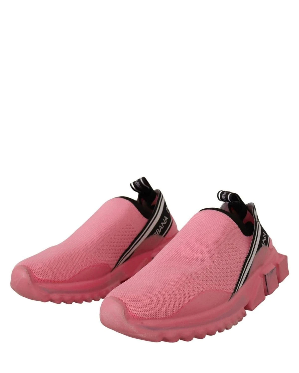 Dolce & Gabbana Pink Low Top Slip On Casual Sorrento Sneakers Sneakers