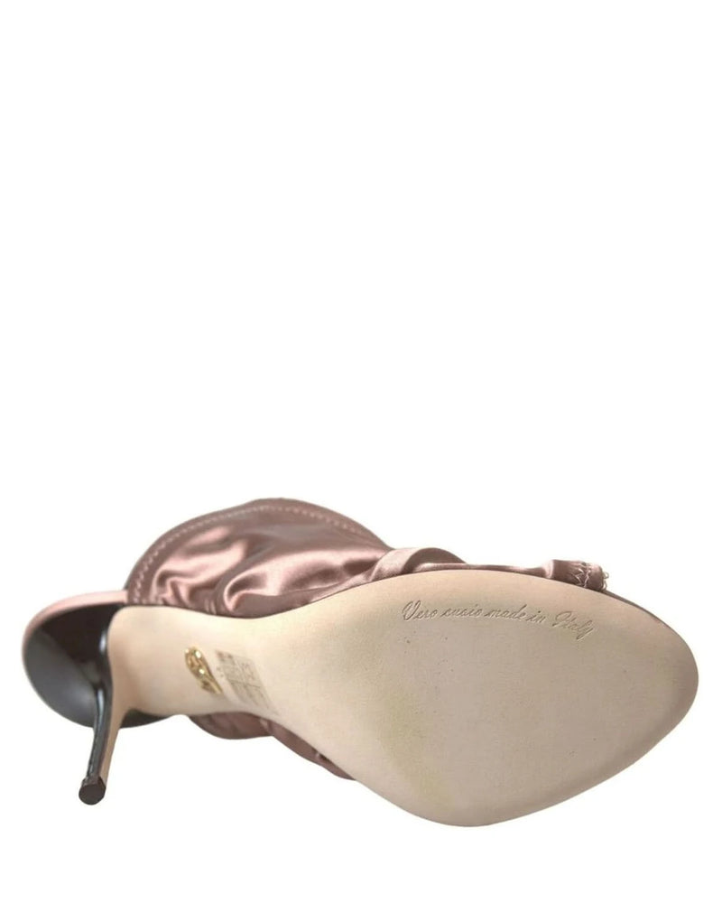 Dolce & Gabbana Brown Light Slingback Corset Style Fastening Stiletto Heels Heels