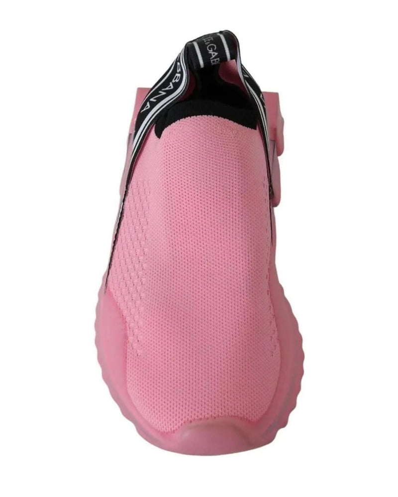 Dolce & Gabbana Pink Low Top Sorrento Sneakers Slip On Casual Shoes Sneakers