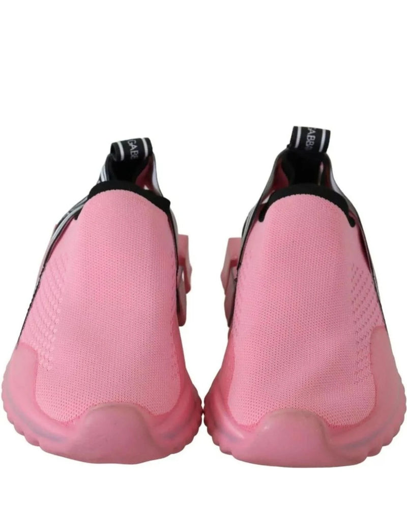 Dolce & Gabbana Pink Low Top Sorrento Sneakers Slip On Casual Shoes Sneakers