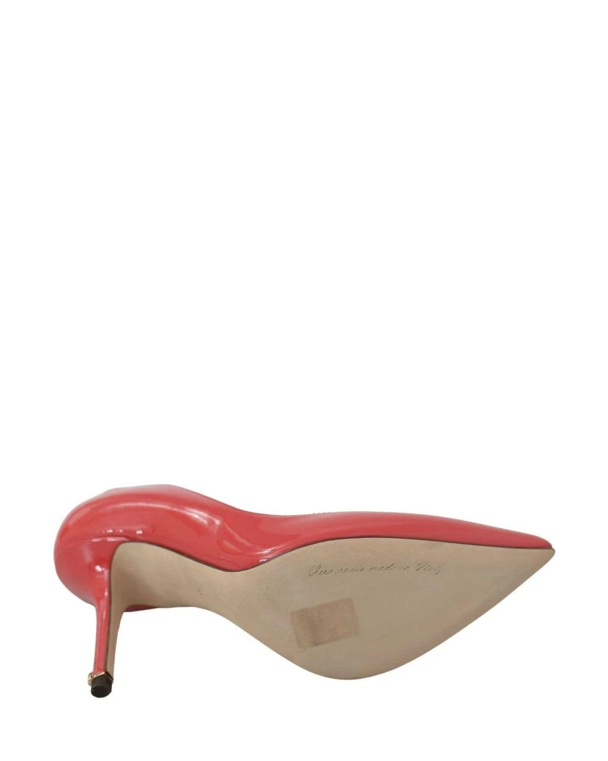 Dolce & Gabbana Pink Leather Dark Patent Heels Pumps Heels