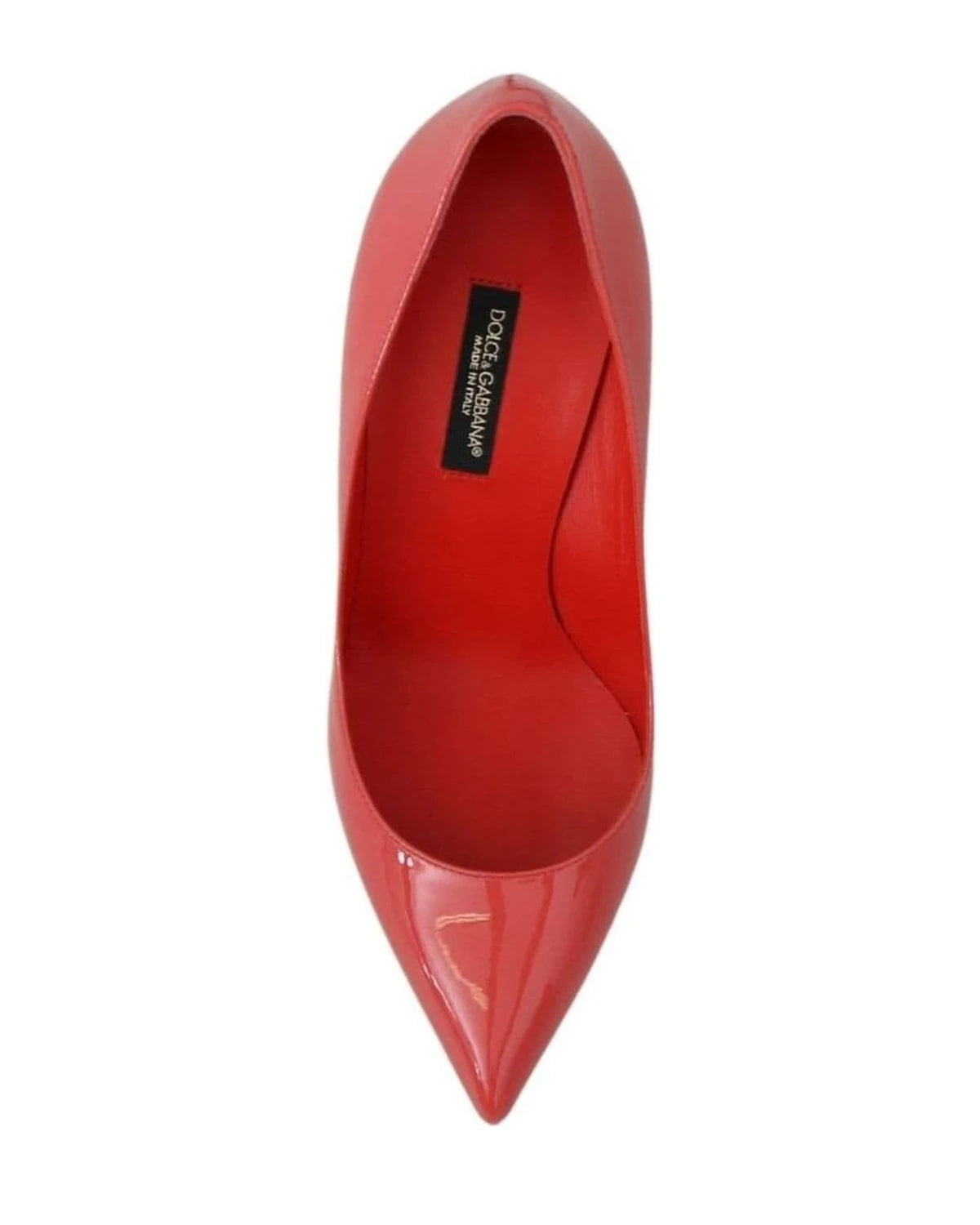 Dolce & Gabbana Pink Leather Dark Patent Heels Pumps Heels
