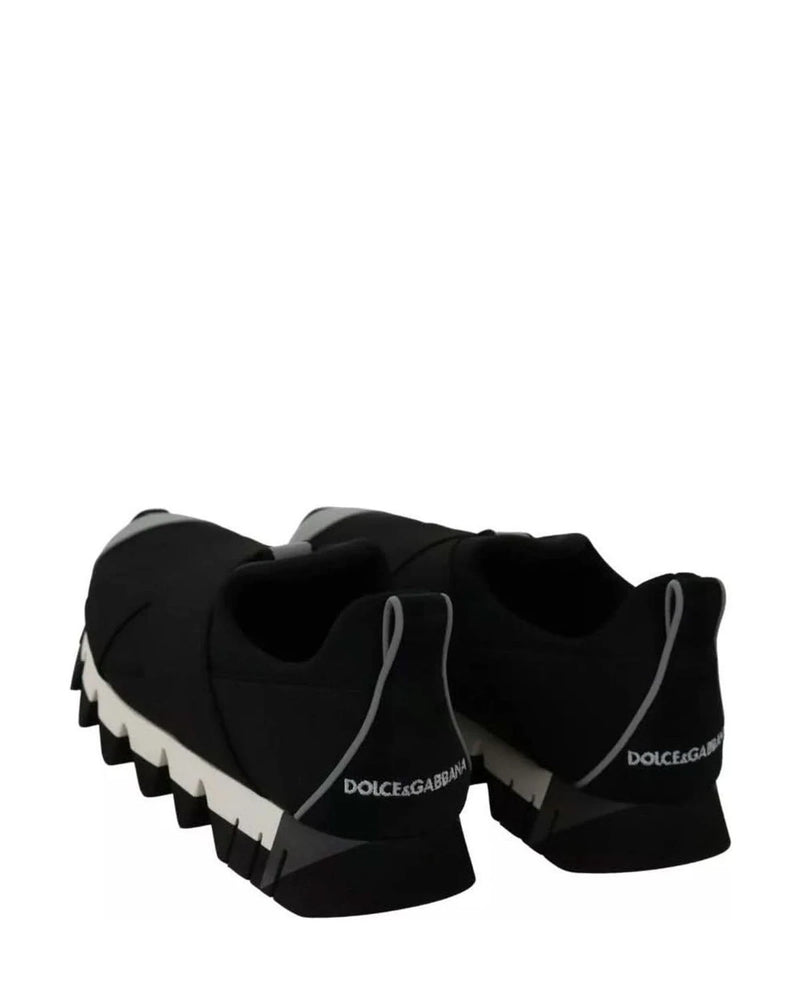 Dolce & Gabbana Black Shark Neoprene Stretch Sneakers Shoes Sneakers