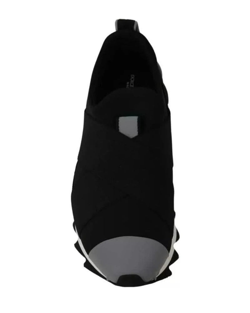 Dolce & Gabbana Black Shark Neoprene Stretch Sneakers Shoes Sneakers