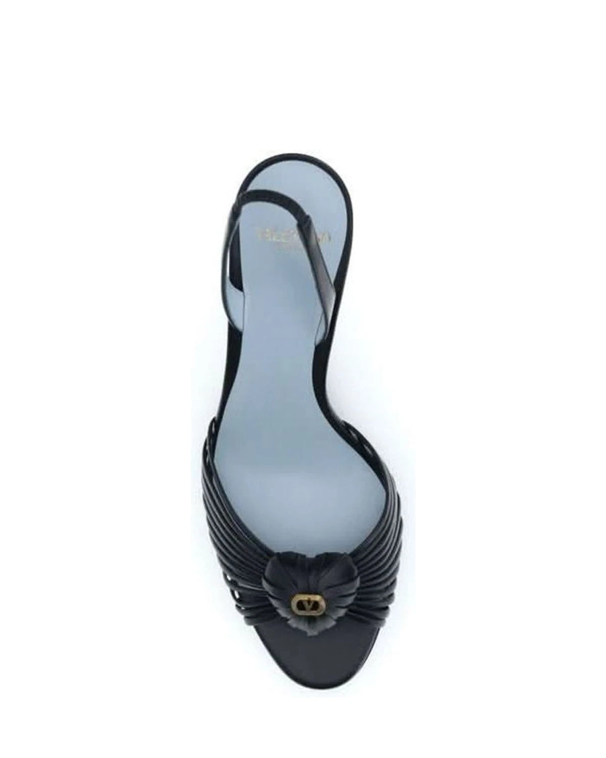 Valentino Garavani Black Calf Leather Bos Taurus Stiletto Heel Heels