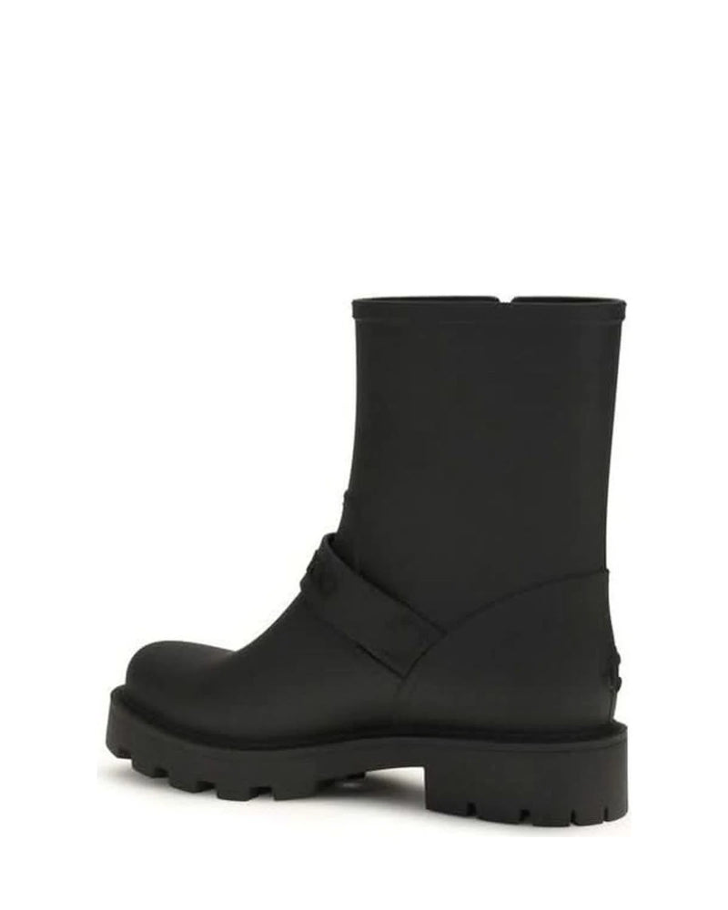 Jimmy Choo Black Polyurethane Rain Boots Boots