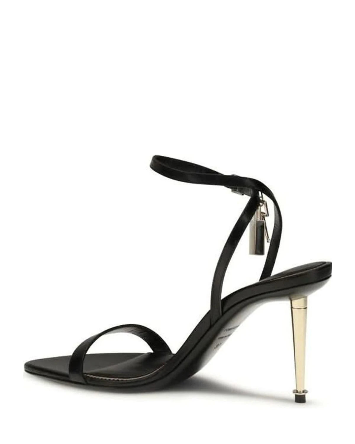 Tom Ford Black Goatskin Stiletto Heel Sandals Heels