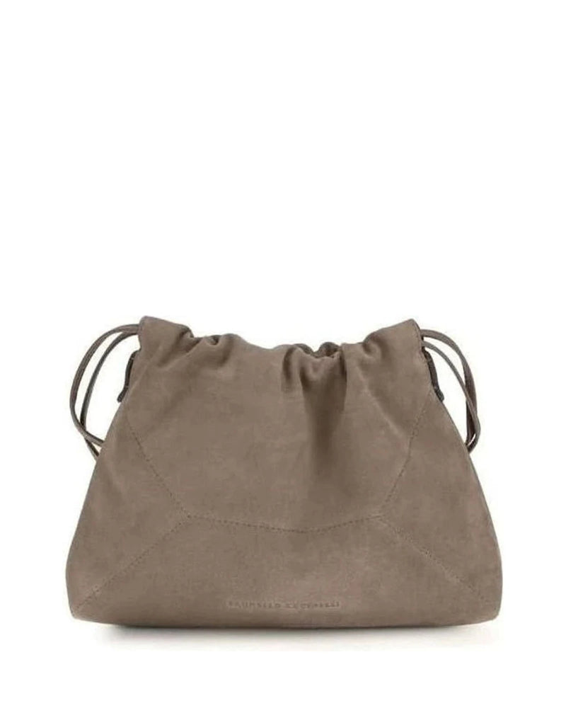 Brunello Cucinelli Beige Calf Leather Bos Taurus Shoulder Bag Shoulder Bags