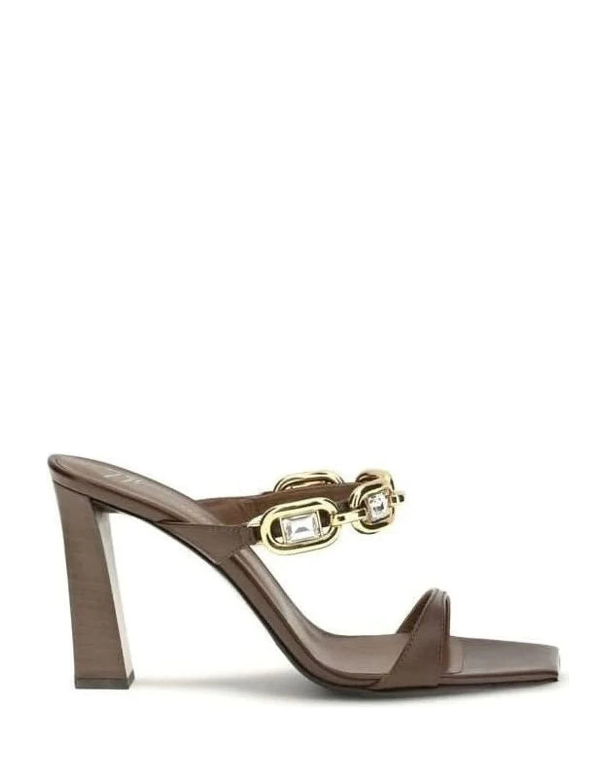 Giuseppe Zanotti Brown Calf Leather Bos Taurus Sandals Heels