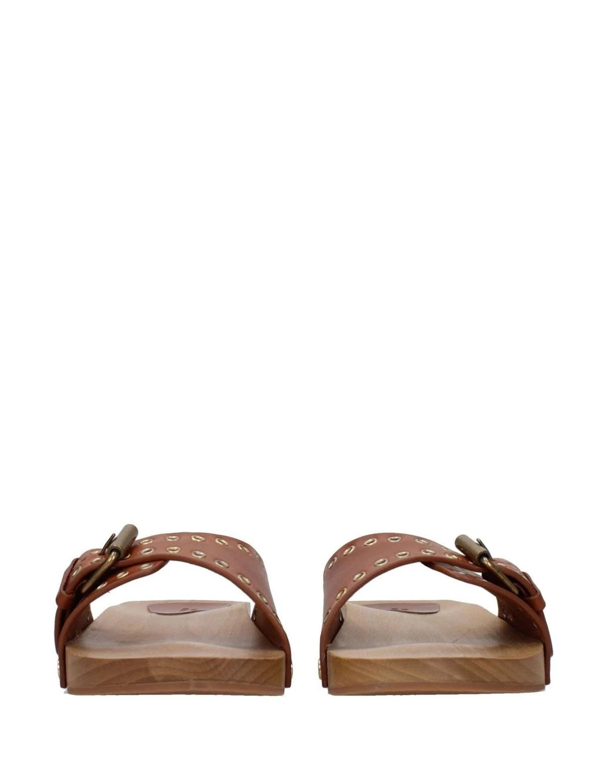 Isabel Marant Brown Leather Slippers 