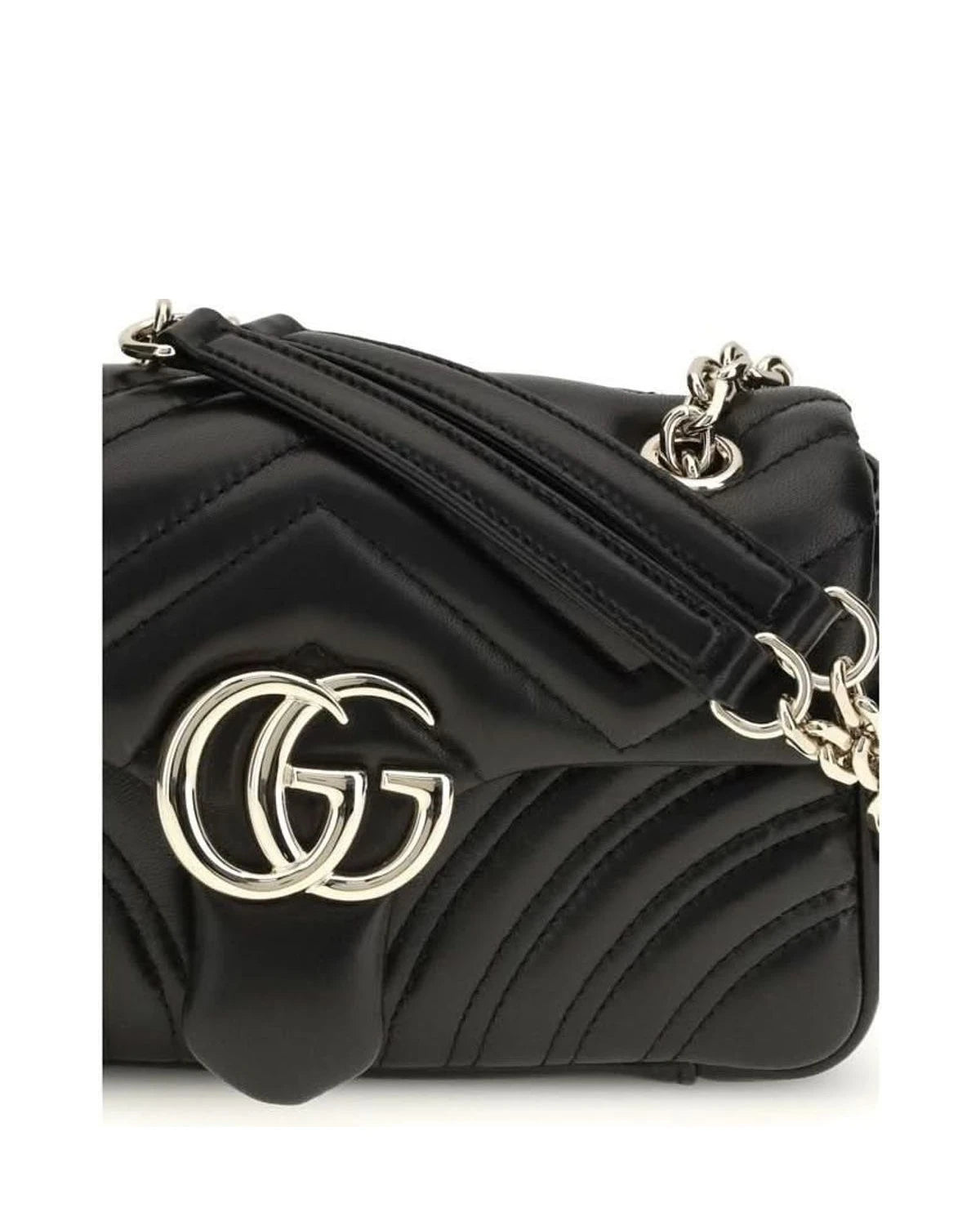 Gucci Black Calf Leather Bos Taurus Shoulder Bag 