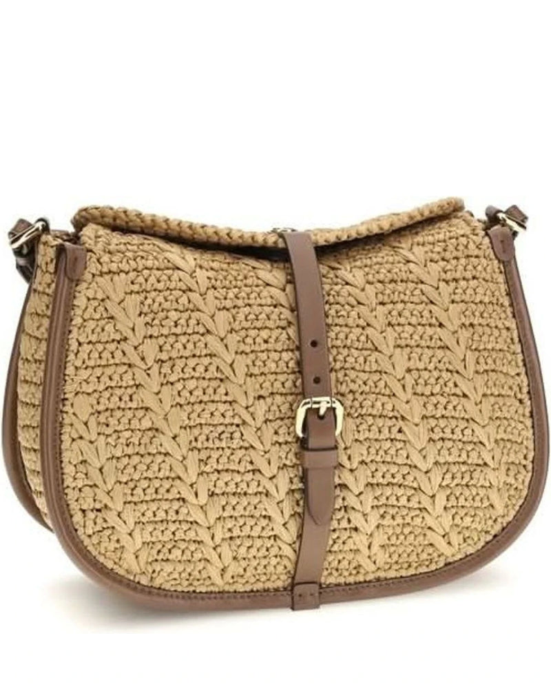 Etro Beige Raffia Shoulder Bag 