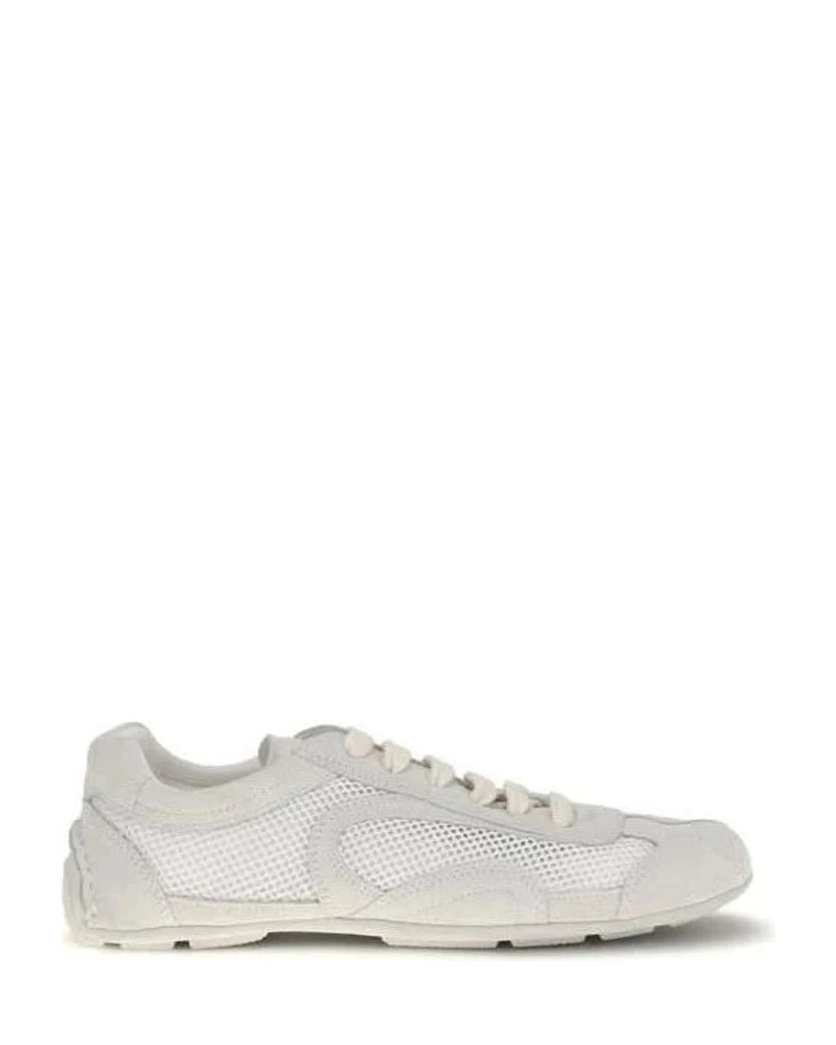 Prada White Low Top Sneakers 