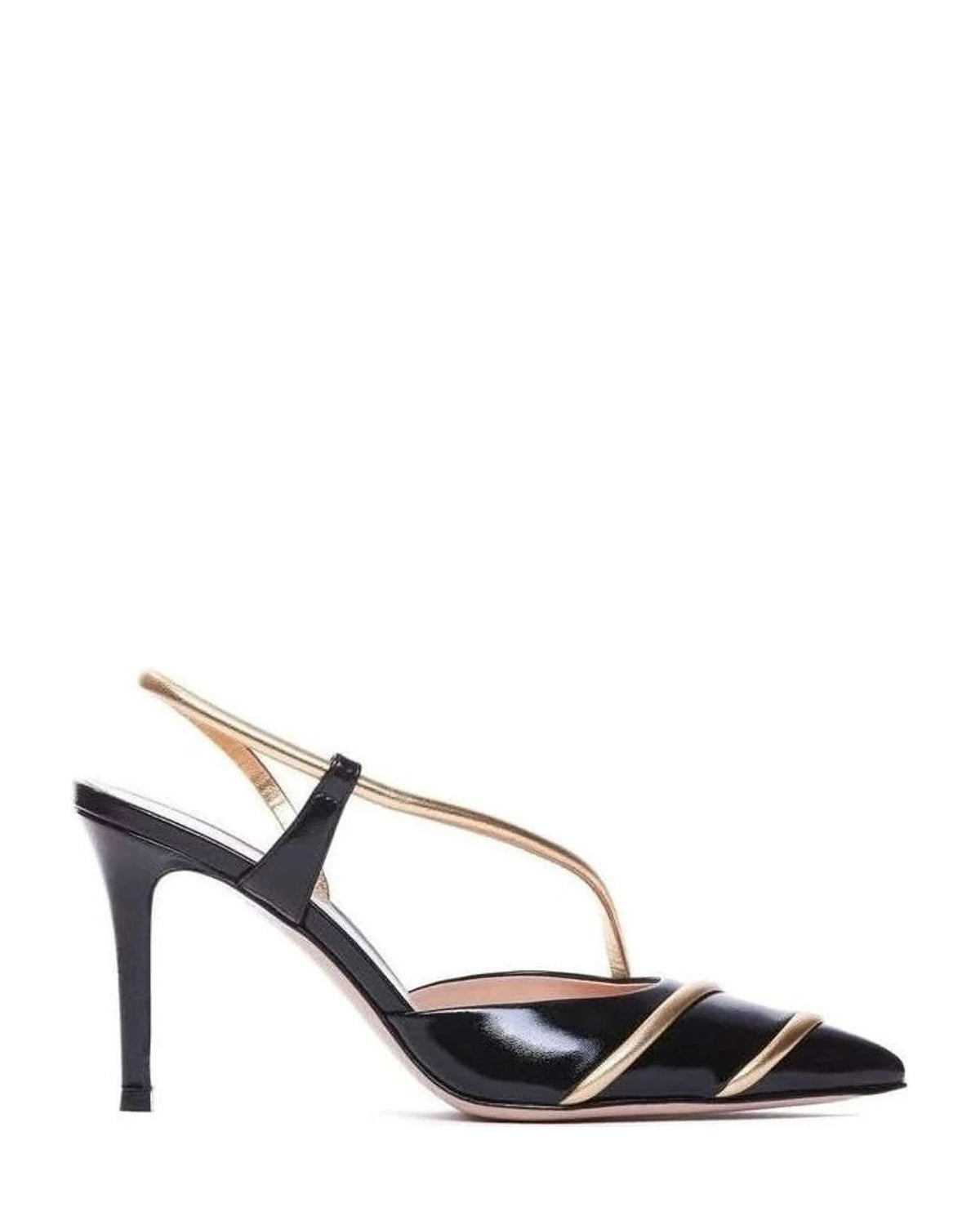 Gianvito Rossi Black Lamb Leather High Heel Pumps 