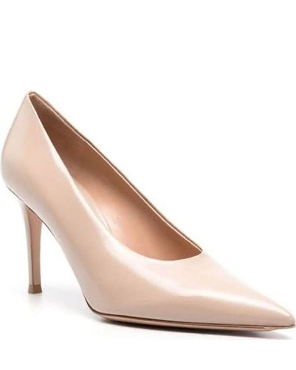 Gianvito Rossi Beige Calfskin High Heel Pumps 