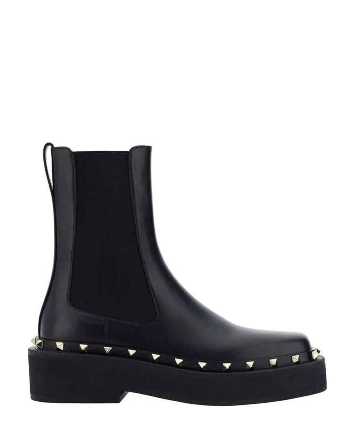 Valentino Garavani Black Calfskin Chelsea Boots 