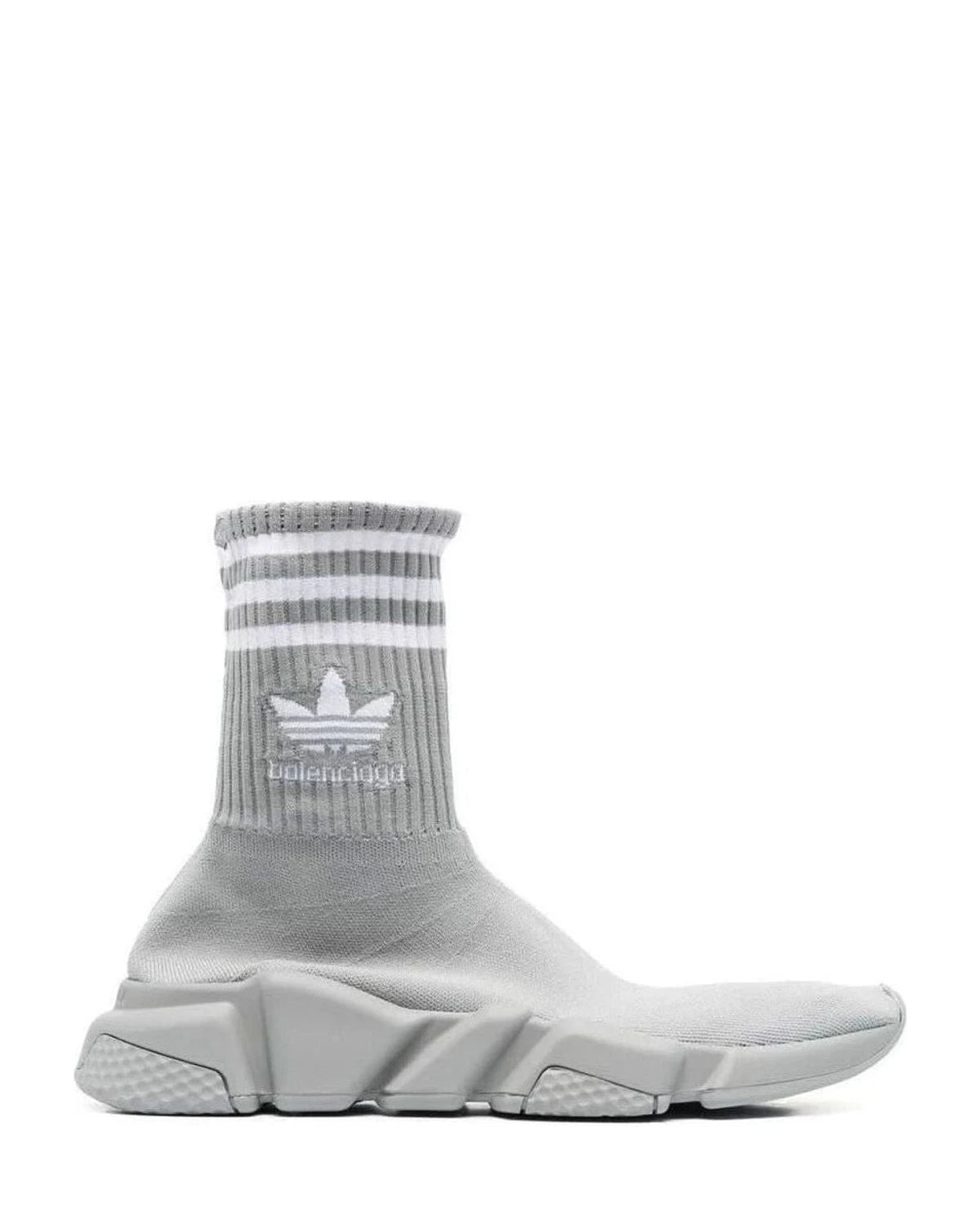 Balenciaga X Adidas Gray Nylon Athletic Sneakers 
