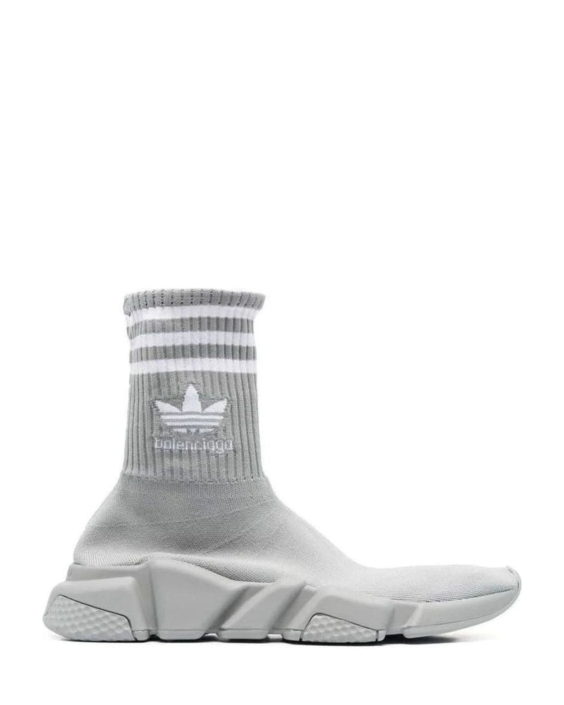 Balenciaga X Adidas Gray Nylon Athletic Sneakers 