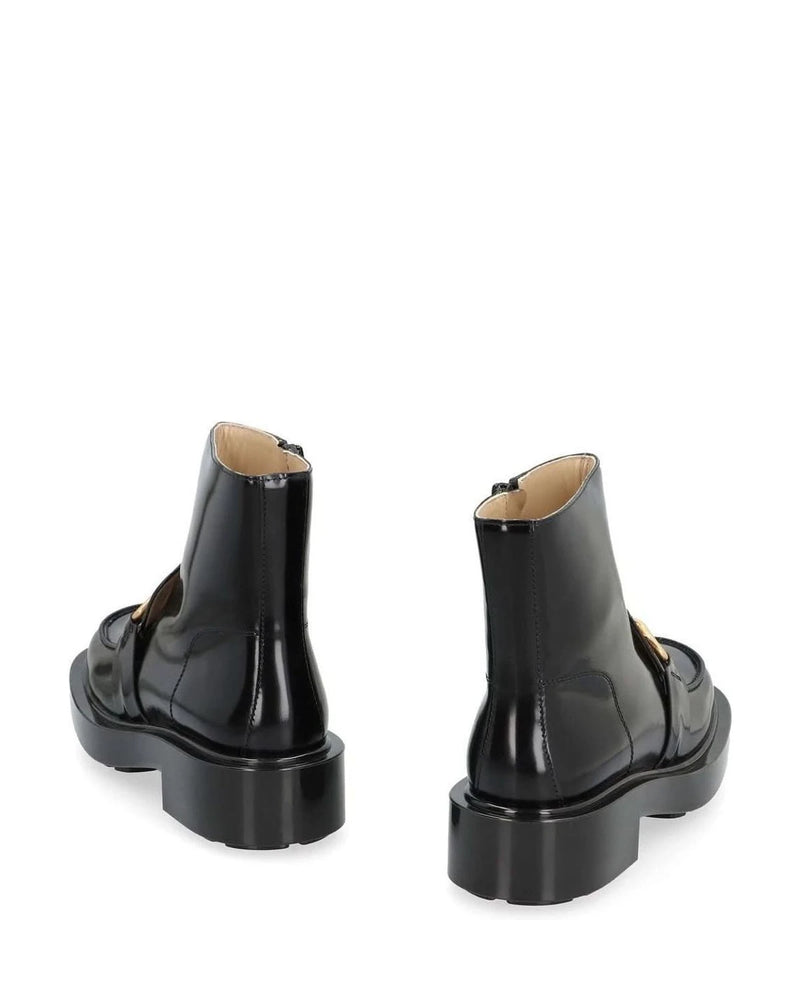 Bottega Veneta Black Calfskin Ankle Boots 